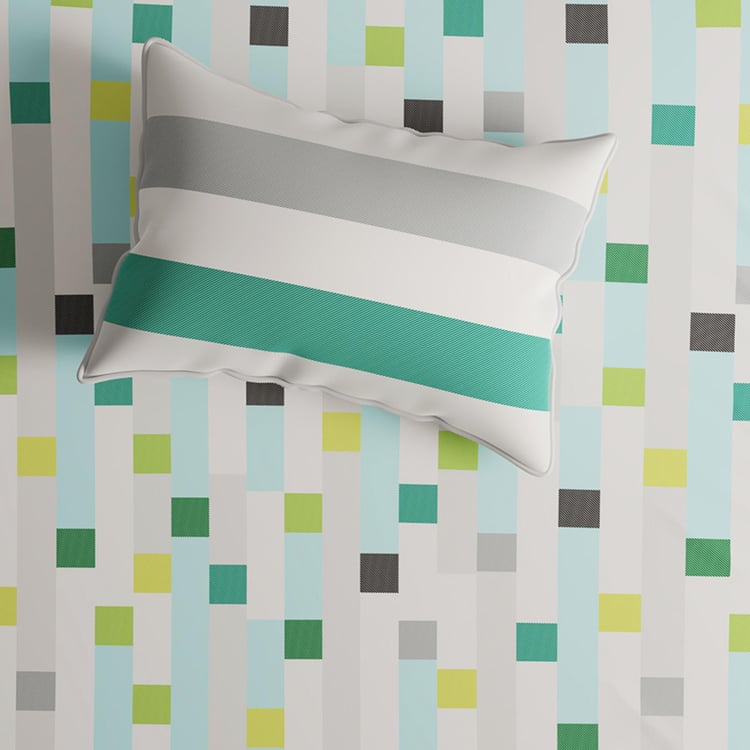 PORTICO Pixelmania Cotton 152TC Geometric Print 2Pcs Single Bedsheet Set