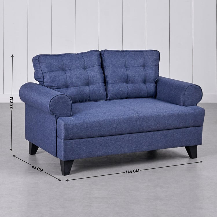 Helios California Fabric 3+2+1 Seater Sofa Set - Blue