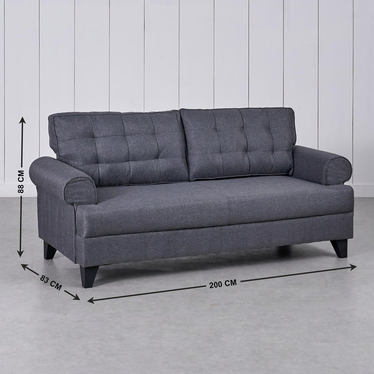 Helios California Fabric 3+2+1 Seater Sofa Set - Grey