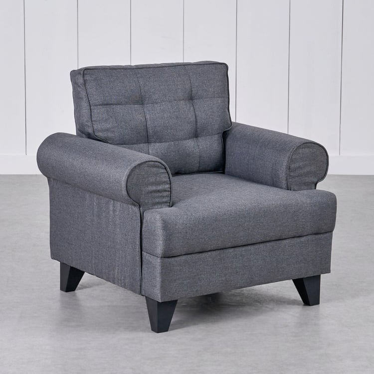 Helios California Fabric 3+1+1 Seater Sofa Set - Grey