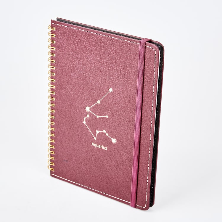 Corsica Zodiac Aquarius Hard Cover A5 Notebook