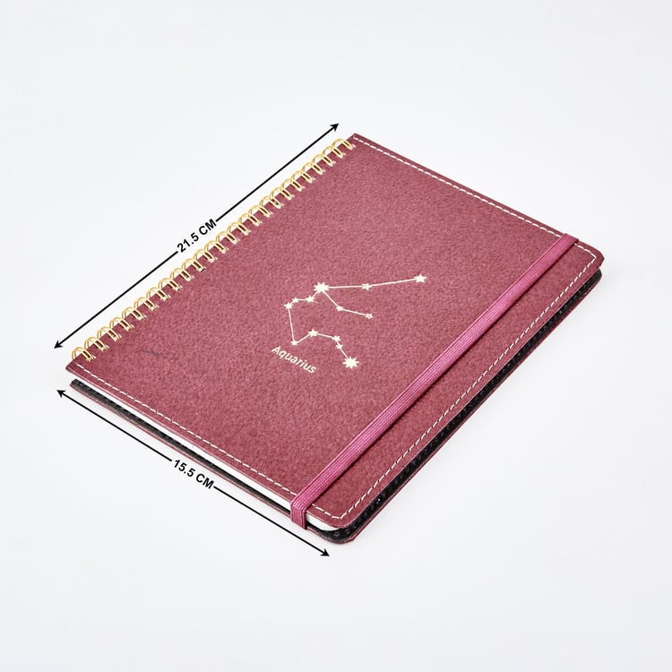 Corsica Zodiac Aquarius Hard Cover A5 Notebook