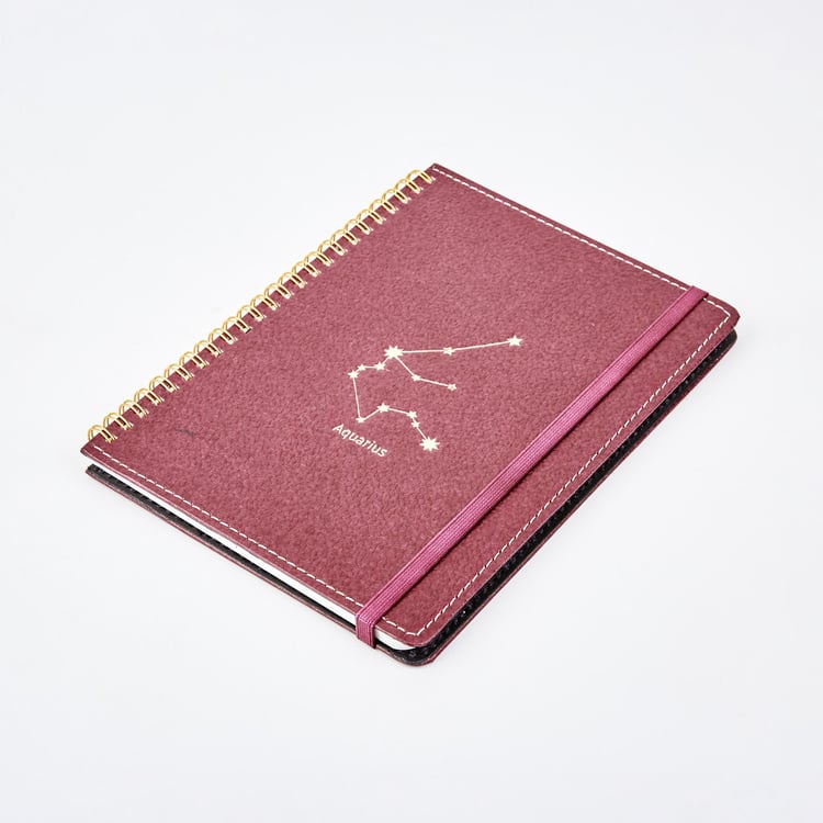 Corsica Zodiac Aquarius Hard Cover A5 Notebook