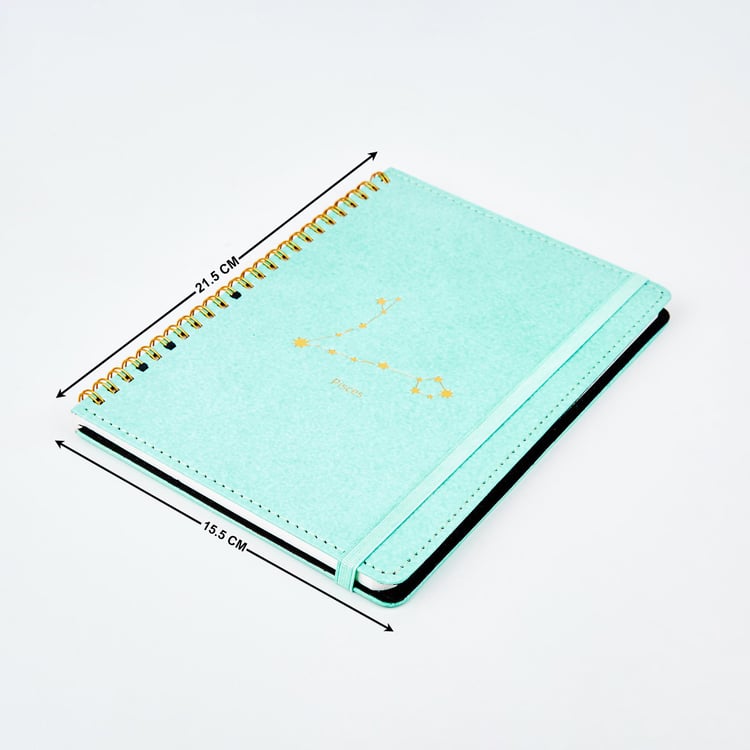 Corsica Zodiac Pisces Hard Cover A5 Notebook