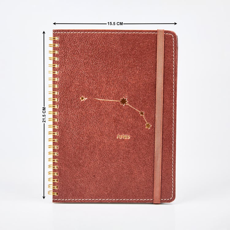 Corsica Zodiac Aries Hard Cover A5 Notebook