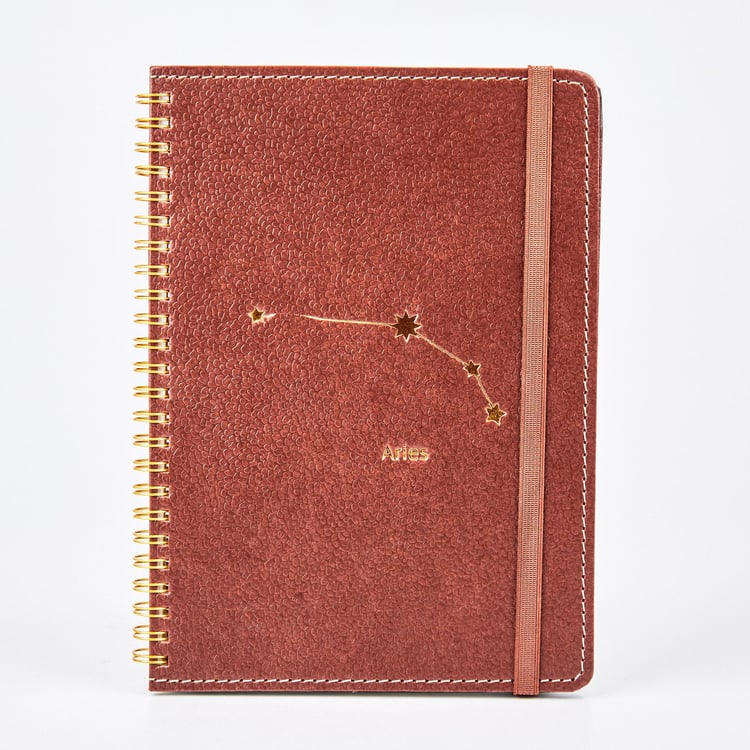 Corsica Zodiac Aries Hard Cover A5 Notebook