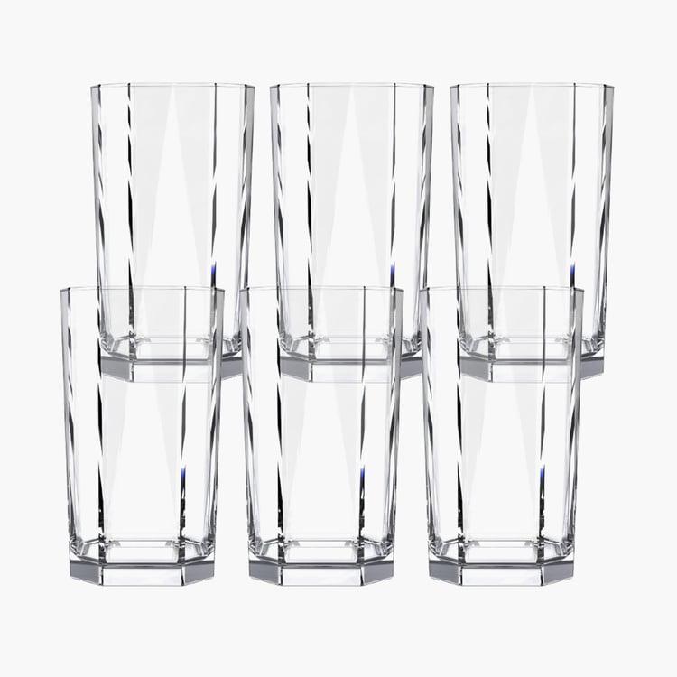 OCEAN Pyramid Set of 6 Water Glasses - 300ml