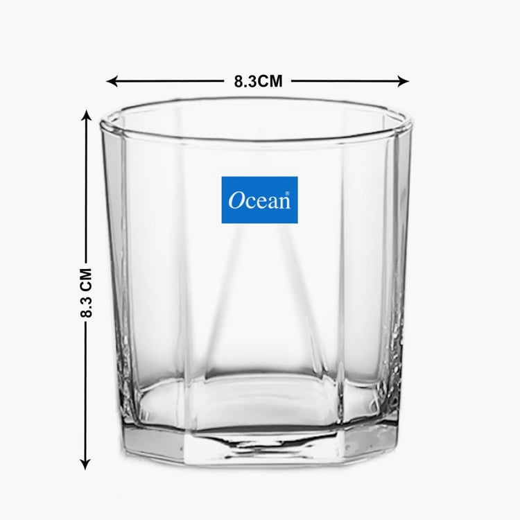 OCEAN Pyramid Set of 6 Whisky Glasses - 370ml