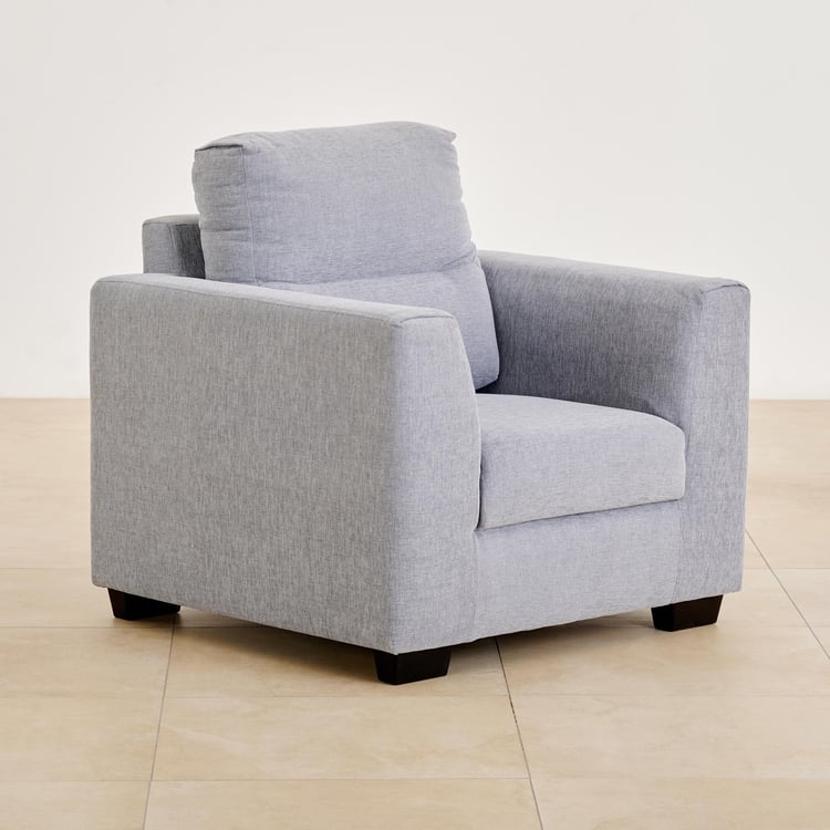 Ellora Fabric 1-Seater Sofa - Grey