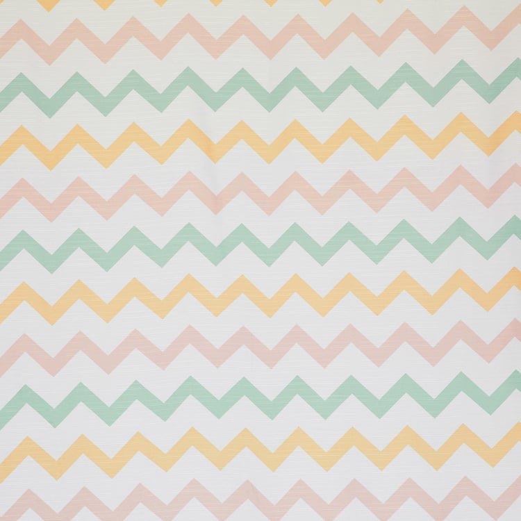 Richmond Cortina Chevron Print Shower Curtain with Rings - 180x180cm