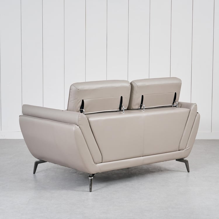 Marcello Half Leather 2-Seater Sofa - Beige