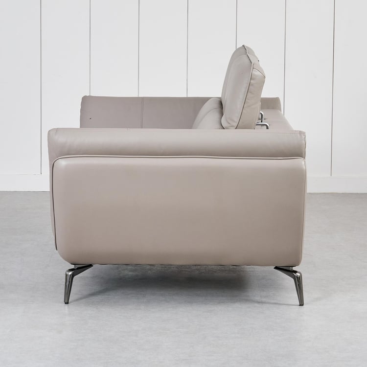 Marcello Half Leather 2-Seater Sofa - Beige