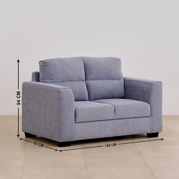 Ellora Fabric 3+2+1 Seater Sofa Set - Grey