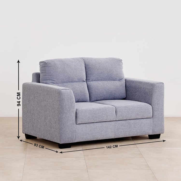 Ellora Fabric 2+1 Seater Sofa Set - Grey