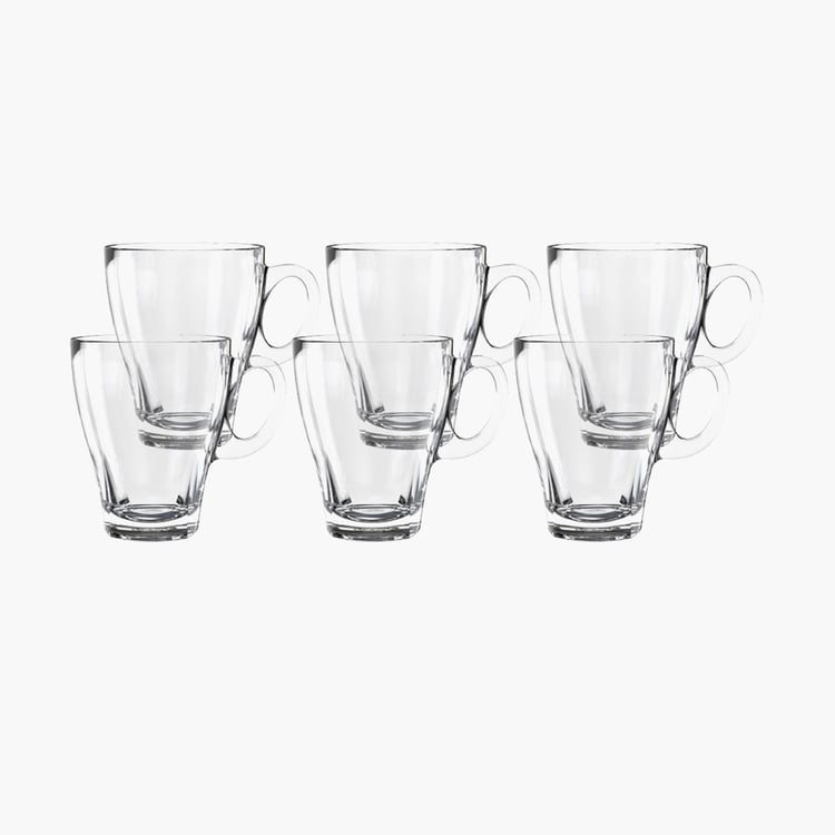 OCEAN Cafe Set of 6 Glass Mugs - 335ml