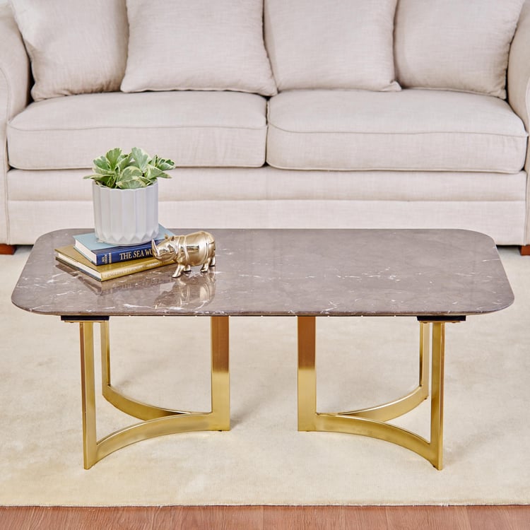 Vogue Dakota Marble Top Coffee Table - Grey