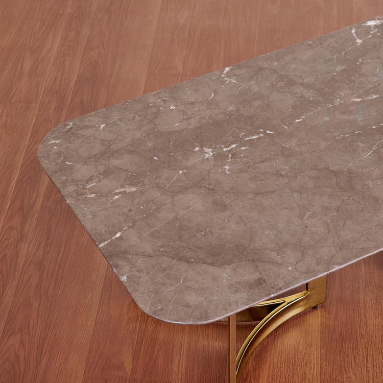 Vogue Dakota Marble Top Coffee Table - Grey