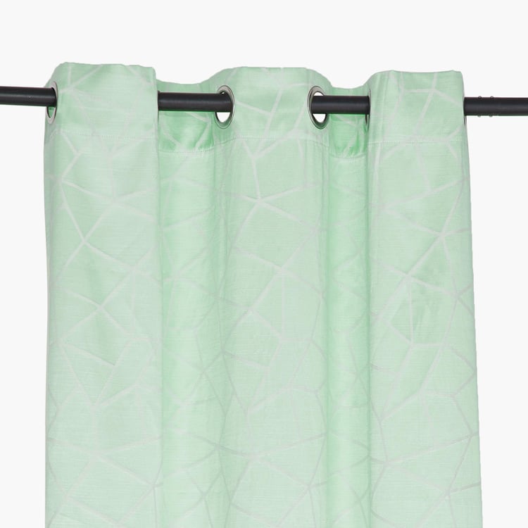 Jade Set of 2 Jacquard Light Filtering Door Curtains - 7ft
