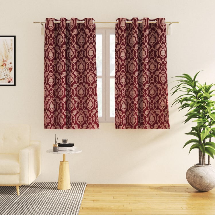 Jade Set of 2 Jacquard Light Filtering Window Curtains