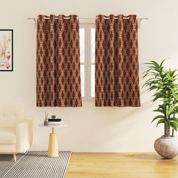 Jade Set of 2 Jacquard Light Filtering Window Curtains