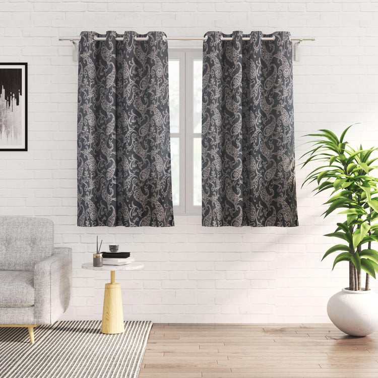 Jade Set of 2 Jacquard Light Filtering Window Curtains