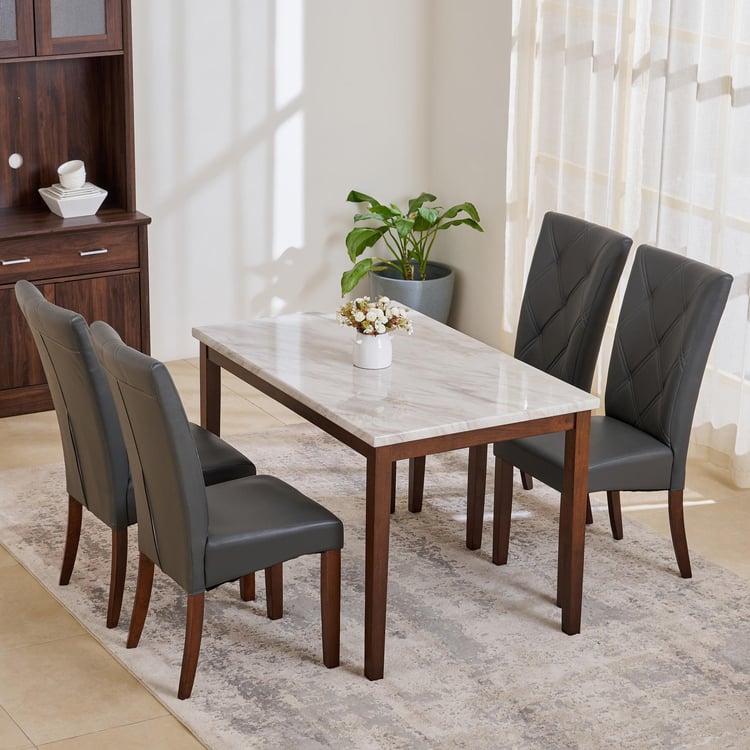 Jasper Faux Marble 4-Seater Dining Table