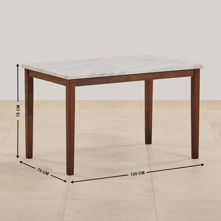 Jasper Faux Marble 4-Seater Dining Table