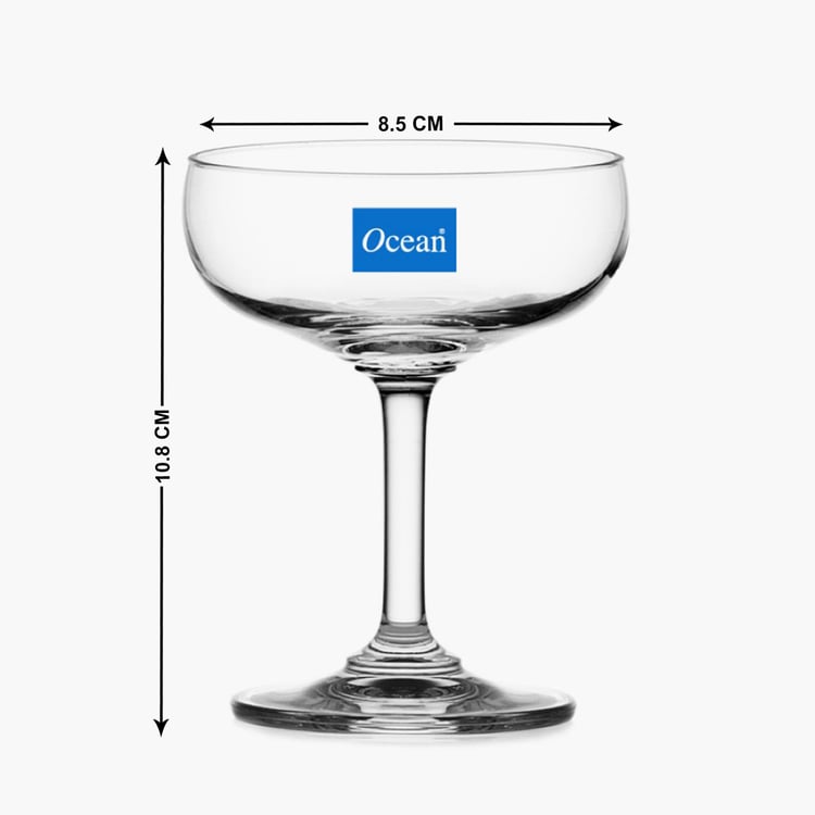 OCEAN Classic Set of 6 Saucer Champagne Glasses - 135ml