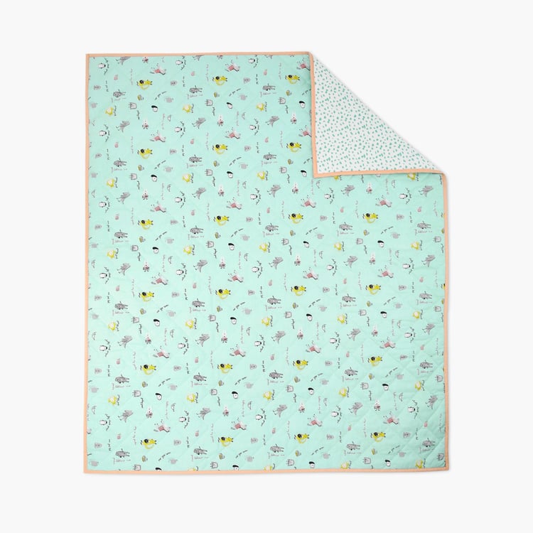 PORTICO Little Peaches Cotton Printed Infant Quilt