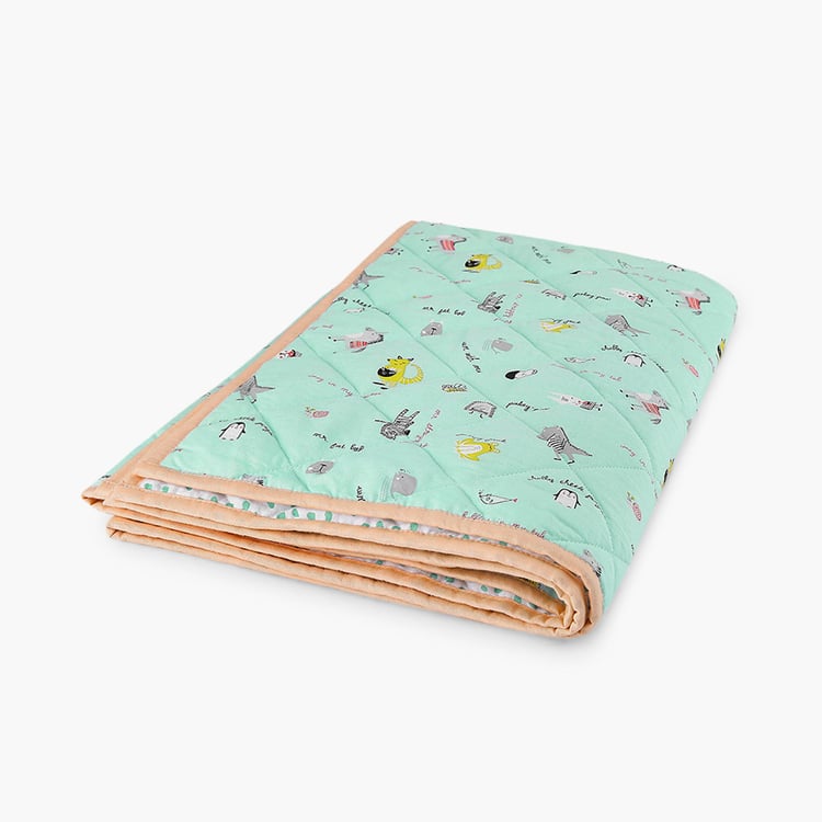 PORTICO Little Peaches Cotton Printed Infant Quilt