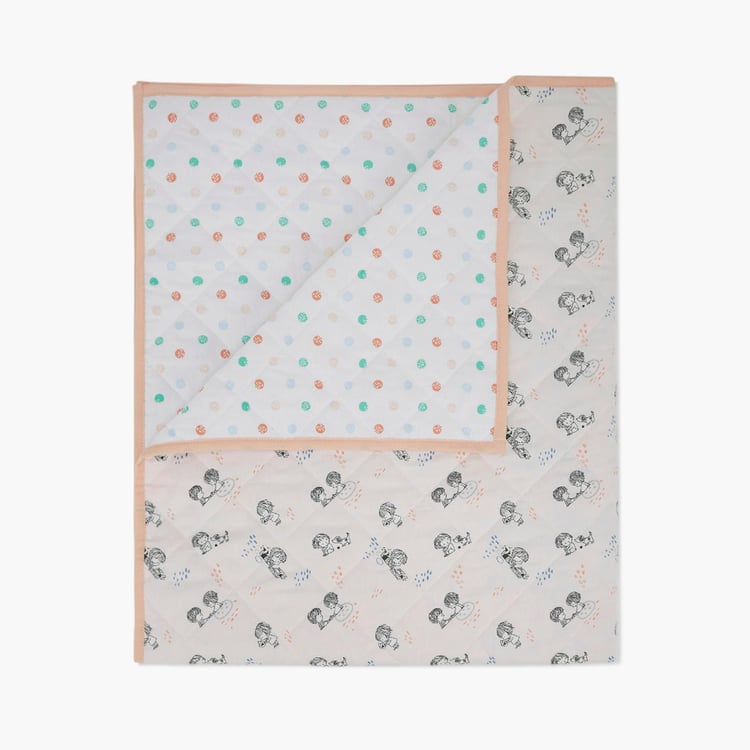 PORTICO Little Peaches Cotton Printed Infant Quilt