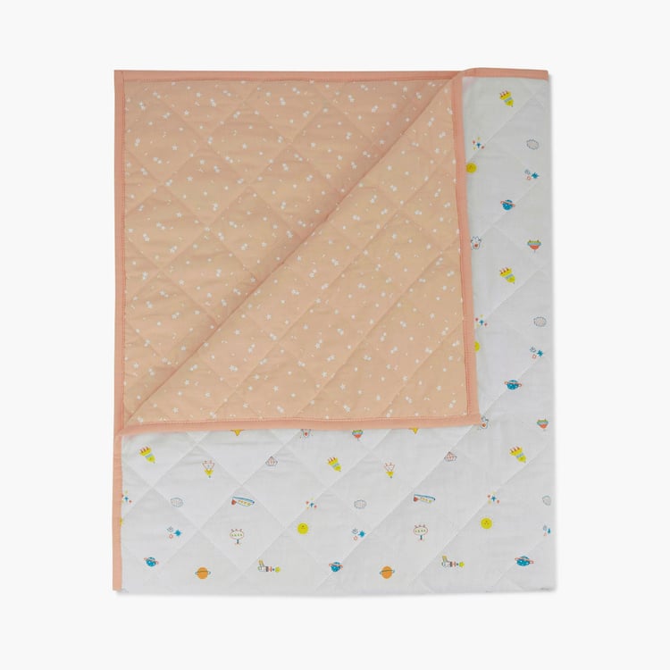 PORTICO Little Peaches Cotton Printed Infant Quilt