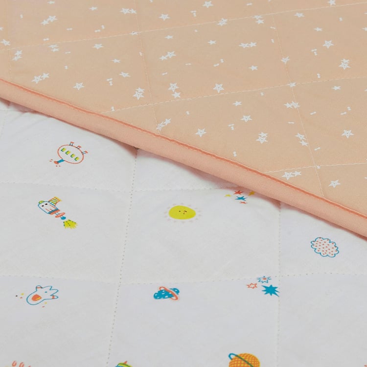 PORTICO Little Peaches Cotton Printed Infant Quilt