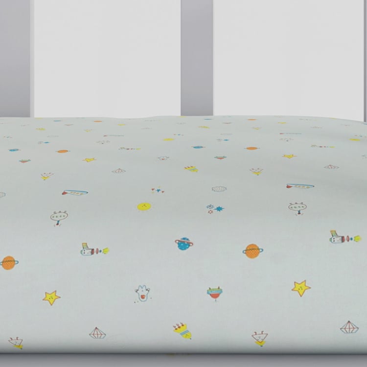 PORTICO Little Peaches Cotton 2Pcs Infant Bedsheet Set