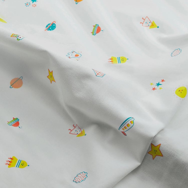 PORTICO Little Peaches Cotton 2Pcs Infant Bedsheet Set