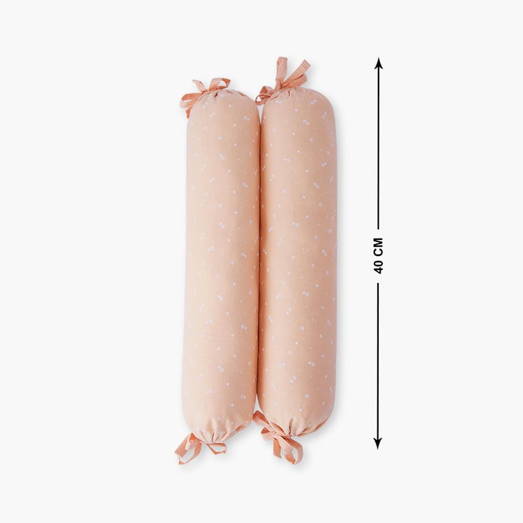 PORTICO Little Peaches Cotton Set of 2 Infant Bolsters - 40cm