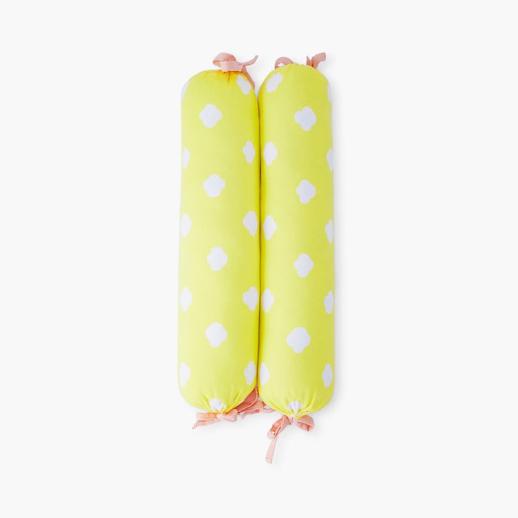 PORTICO Little Peaches Cotton Set of 2 Infant Bolsters - 40cm