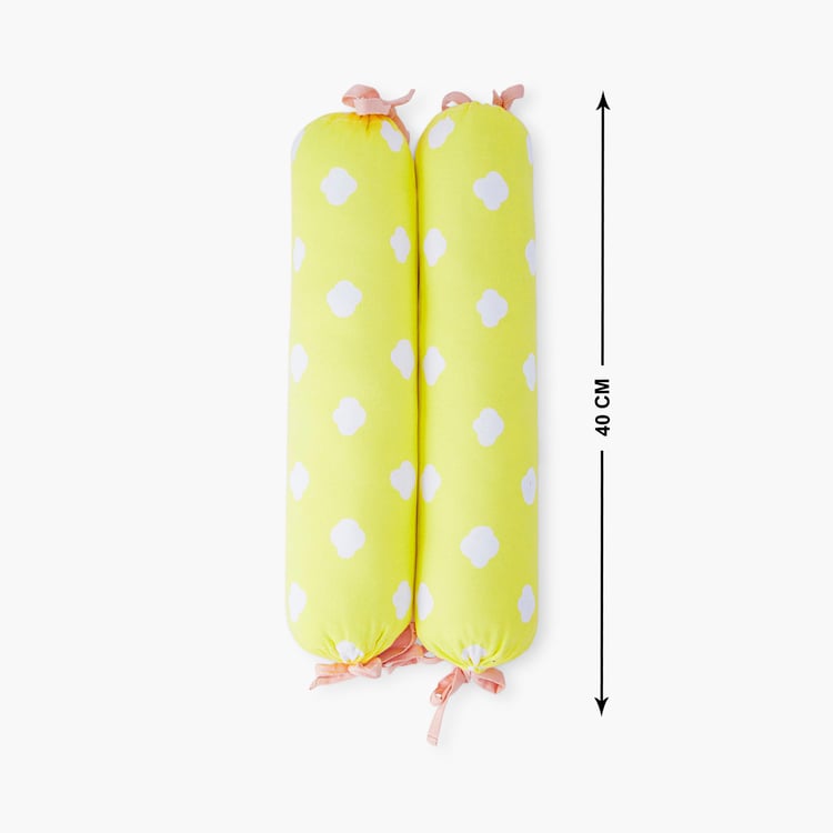 PORTICO Little Peaches Cotton Set of 2 Infant Bolsters - 40cm