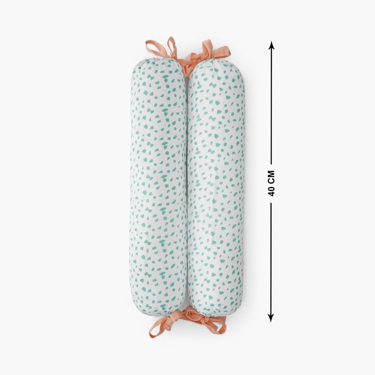 PORTICO Little Peaches Cotton Set of 2 Infant Bolsters - 40cm