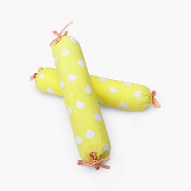 PORTICO Little Peaches Cotton Set of 2 Infant Bolsters - 40cm