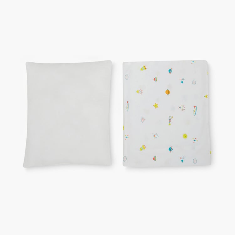 PORTICO Little Peaches Cotton Infant Pillow - 30x25cm