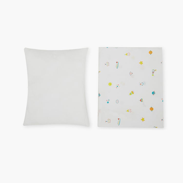 PORTICO Little Peaches Cotton Infant Pillow - 30x25cm