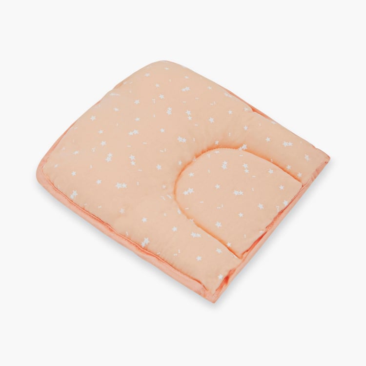 PORTICO Little Peaches Cotton Infant U-Shaped Pillow - 22x20cm