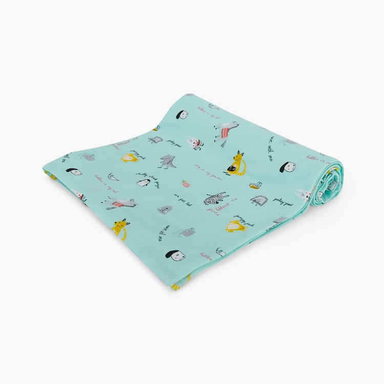 PORTICO Little Peaches Cotton Set of 2 Printed Swaddles