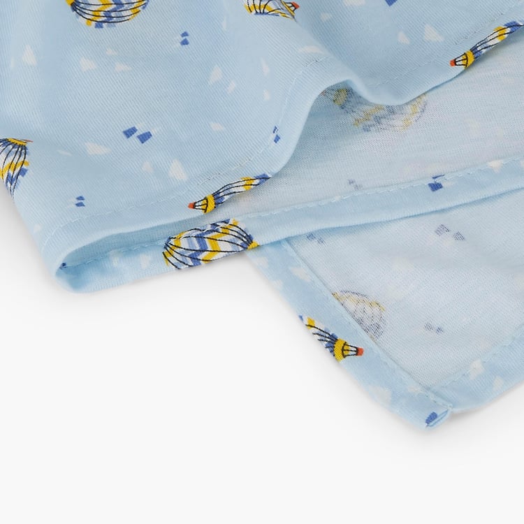 PORTICO Little Peaches Cotton Set of 2 Printed Swaddles