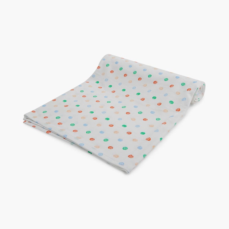 PORTICO Little Peaches Cotton Set of 2 Printed Swaddles