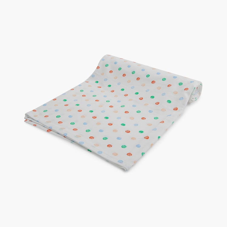 PORTICO Little Peaches Cotton Set of 4 Printed Swaddles