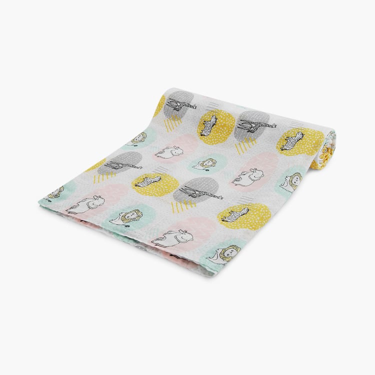 PORTICO Little Peaches Cotton Set of 2 Printed Swaddles