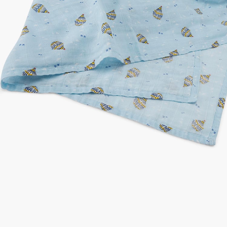 PORTICO Little Peaches Cotton Set of 2 Printed Swaddles