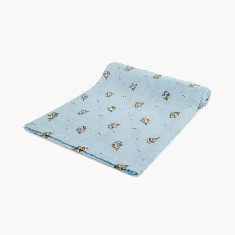 PORTICO Little Peaches Cotton Set of 4 Printed Swaddles